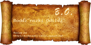 Bodánszki Odiló névjegykártya